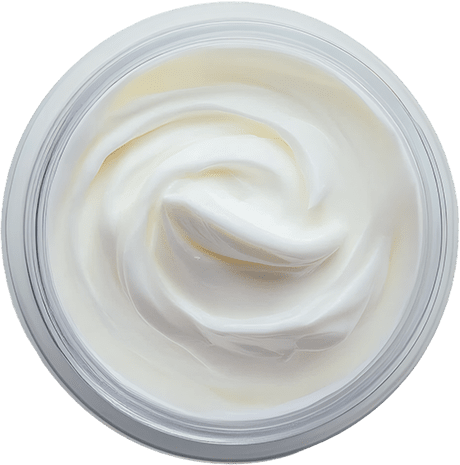 White cream in a jar